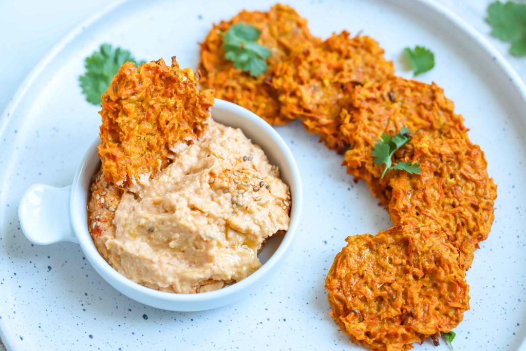 BAKED CARROT FRITTERS